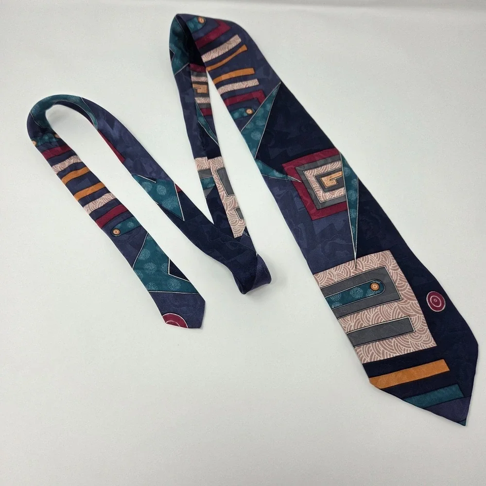 Vintage Karl Lagerfeld Abstract Silk Tie 59